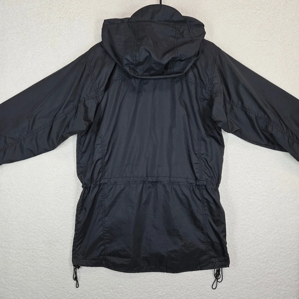 The North Face Mens Hydrenaline Windbreaker Jacket Medium Black Hooded Gorpcore